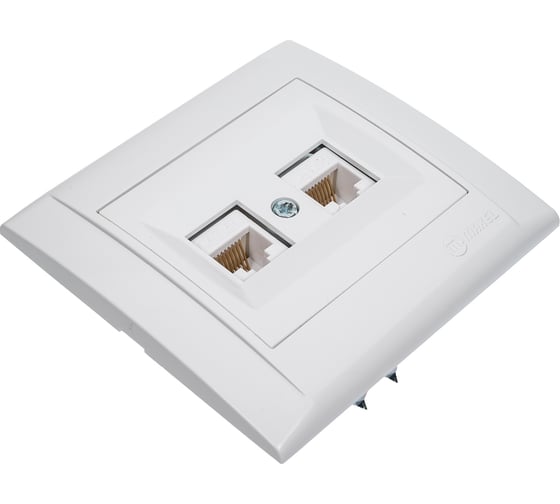 Розетка компьютерная двойная MAKEL СП Defne 16А IP20 CAT 5 белый 42001036
