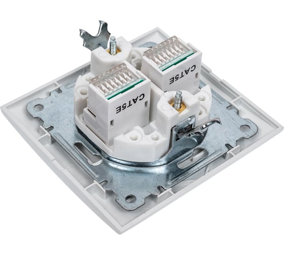 Розетка компьютерная двойная MAKEL СП Defne 16А IP20 CAT 5 белый 42001036