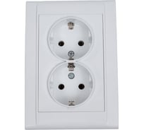 Розетка 2-я MAKEL с/з СП Defne 16А IP20 белый 42001057