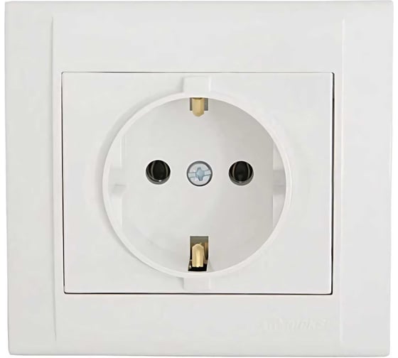 Розетка MAKEL с/з (Керамика) СП Defne 16А IP20 белый 42001008