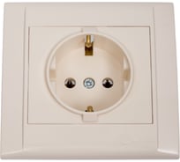 Розетка MAKEL с/з (Керамика) СП Defne 16А IP20 кремовый 42010008