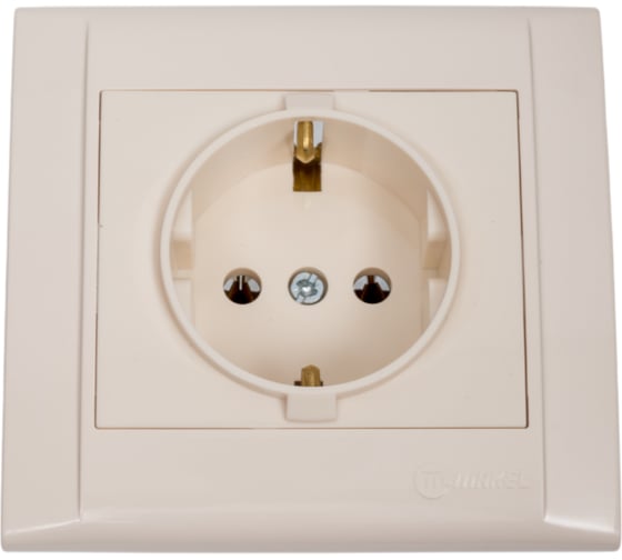 Розетка MAKEL с/з (Керамика) СП Defne 16А IP20 кремовый 42010008 1