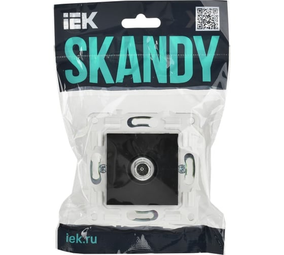 Розетка TV оконечная IEK SKANDY SK-A12Bl черный SK-A10-O-K02
