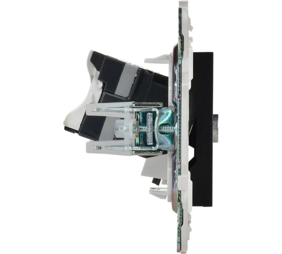 Розетка двойная IEK SKANDY TV+RJ45 кат.5E SK-A14Bl черный SK-AK20-1-K02