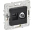 Розетка двойная IEK SKANDY TV+RJ45 кат.5E SK-A14Bl черный SK-AK20-1-K02 1