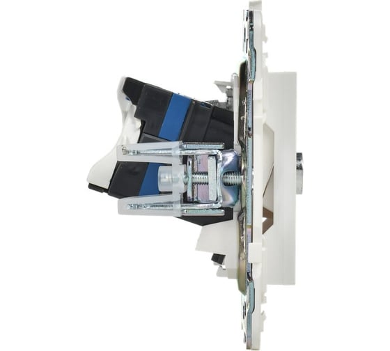 Розетка двойная IEK SKANDY TV+RJ45 кат.6E SK-A15W арктический белый SK-AK20-2-K01