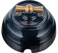 Выключатель поворотный Interior Electric с корпусом из керамики серии "АСТОРИЯ"/латунь черный ВПК/л08
