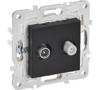 Розетка двойная IEK SKANDY TV+SAT SK-A13Bl черный SK-AF20-O-K02