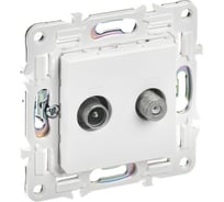 Розетка двойная IEK SKANDY TV+SAT SK-A13W арктический белый SK-AF20-O-K01