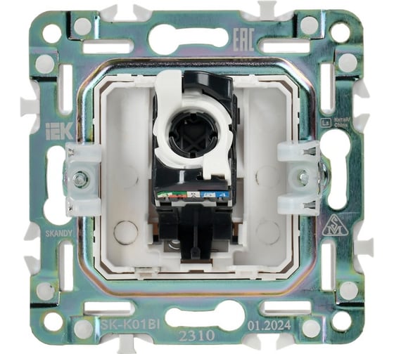 Розетка компьютерная IEK SKANDY RJ45 кат.5E SK-K01Bl черный SK-K10-1-K02