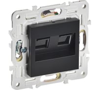 Розетка компьютерная IEK SKANDY двойная RJ45 кат.5E SK-K03Bl черный SK-K20-1-K02