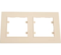 Рамка 2-местная MAKEL Karea горизонтальная кремовая 56010702