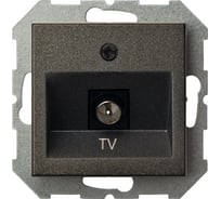 Телевизионная розетка LIREGUS Эпсилон ITVL-1-01 E/J антрацит, без рамки 28-112