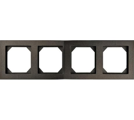 Четырехместная рамка LIREGUS Эпсилон 14-245-04 E/J антрацит 28-119