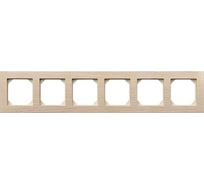 Шестиместная рамка LIREGUS Эпсилон К14-245-06 Е/OOW белый дуб 28-2246