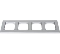 Четырехместная рамка LIREGUS Эпсилон K14-245-04 E/Mt серебро 28-189