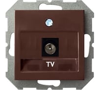 Телевизионная розетка LIREGUS Эпсилон ITVL-1-01 E/R коричневая, без рамки 28-142