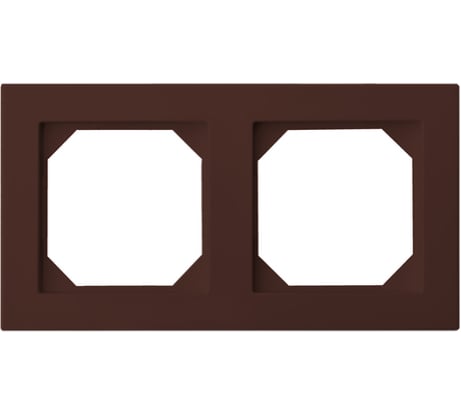 Двойная рамка для розеток LIREGUS Эпсилон K14-245-02 E/R коричневая 28-147