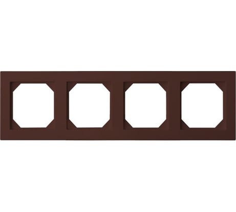 Четырехместная рамка LIREGUS Эпсилон K14-245-04 E/R коричневая 28-149