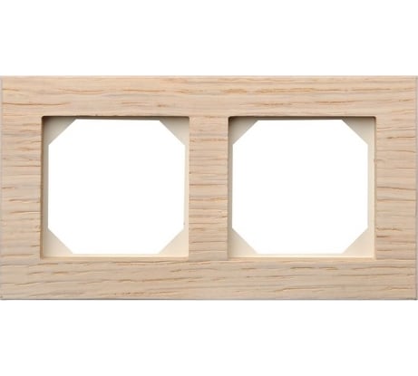 Двухпостовая рамка LIREGUS Эпсилон К14-245-02 Е/OOW белый дуб 28-2242