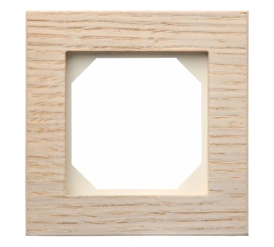 Однопостовая рамка LIREGUS Эпсилон К14-245-01 Е/OOW белый дуб 28-2241 1