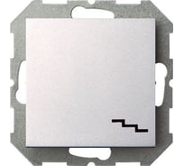 Проходной одноклавишный выключатель LIREGUS Эпсилон IP6 10-001-01 E/Mt серебро, без рамки 28-177