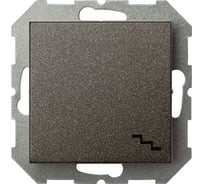 Проходной одноклавишный выключатель LIREGUS Эпсилон IP6 10-001-01 E/J антрацит, без рамки 28-107