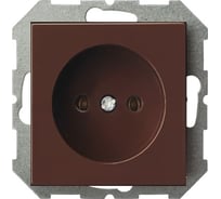 Розетка без заземления LIREGUS Эпсилон IKL 16-304-01 E/R коричневая без рамки 28-135