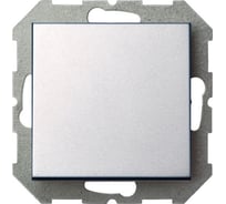 Одноклавишный выключатель света LIREGUS Эпсилон IJ1 10-003-01 E/Mt серебро, без рамки 28-172