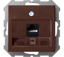 Розетка для интернета LIREGUS Эпсилон IKL-001-01 E/R коричневая, без рамки 28-1450