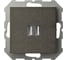 Розетка LIREGUS зарядка usb х 2 Эпсилон IUK-2-01 E/J антрацит, без рамки 28-1136 1