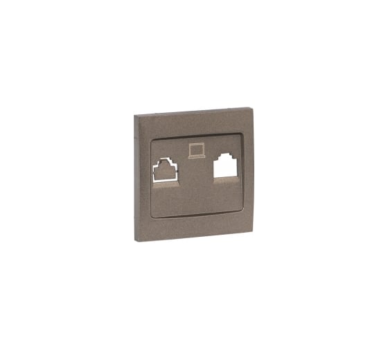 Лицевая панель розетки RJ-45 EKF Валенсия, 1-местная графит PROxima ESK01-L-035-60