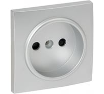 Лицевая панель 1-местной розетки EKF Валенсия, б/з 10 А сталь с защитными шторками PROxima ESR10-L-022-30