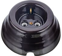 Розетка керамическая Interior Electric с з/м серии "АСТОРИЯ"/латунь коричневый РСЗК/л06