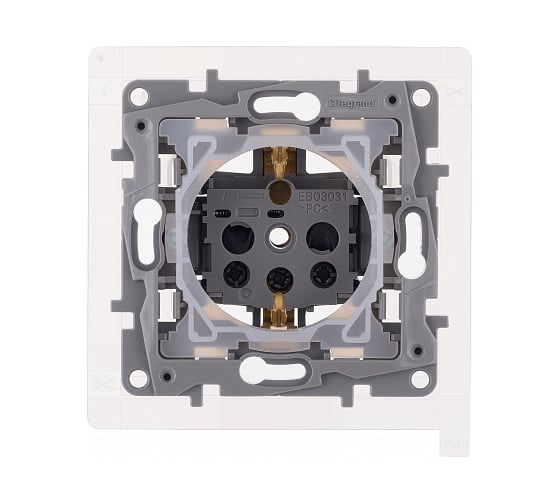 Розетка Legrand с заземлением IP44 Legrand Etika со шторками с защитной крышкой 16А 250В винтовые зажимы антрацит 672626