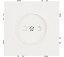 Розетка 1-местная STEKKER с защитной шторкой (механизм), б/з, 250В, 16А, серия Эмили, RST16-5109-01, белый фарфор, soft touch, 49876