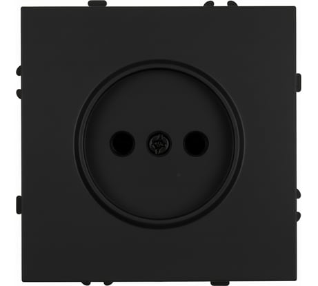 Розетка 1-местная STEKKER с защитной шторкой (механизм), б/з, 250В, 16А, серия Эмили, RST16-5109-05, черный уголь, soft touch, 49850