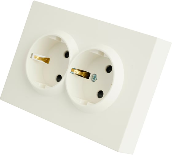 Розетка 2-местная STEKKER с защитной шторкой, с/з, 250В, 16А, серия Эмили, RST16-5114-01, белый фарфор, soft touch, 49882