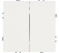 Выключатель 2-клавишный (механизм) STEKKER 250В, 10А, серия Эмили, RSW10-5104-01, белый фарфор, soft touch, 49866