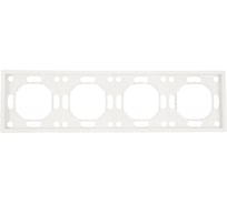 Рамка STEKKER PFR00-5004-01 4-местная, серия Эмили, белый фарфор, soft touch, 49887