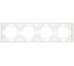 Рамка STEKKER PFR00-5004-01 4-местная, серия Эмили, белый фарфор, soft touch, 49887 1