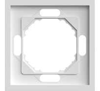 Рамка STEKKER PFR00-5001-01 1-местная, серия Эмили, белый фарфор, soft touch, 49884