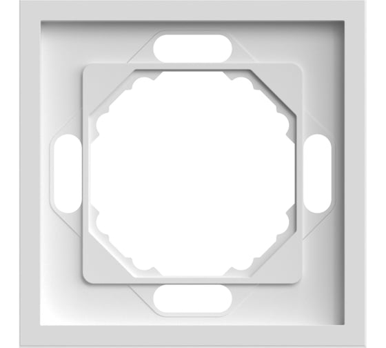Рамка STEKKER PFR00-5001-01 1-местная, серия Эмили, белый фарфор, soft touch, 49884 1