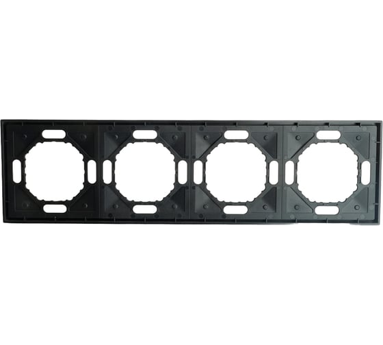 Рамка STEKKER PFR00-5004-05 4-местная, серия Эмили, черный уголь, soft touch, 49861