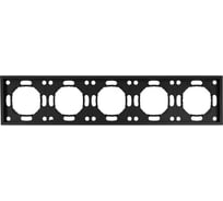 Рамка STEKKER PFR00-5005-05 5-местная, серия Эмили, черный уголь, soft touch, 49862