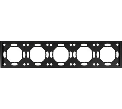 Рамка STEKKER PFR00-5005-05 5-местная, серия Эмили, черный уголь, soft touch, 49862