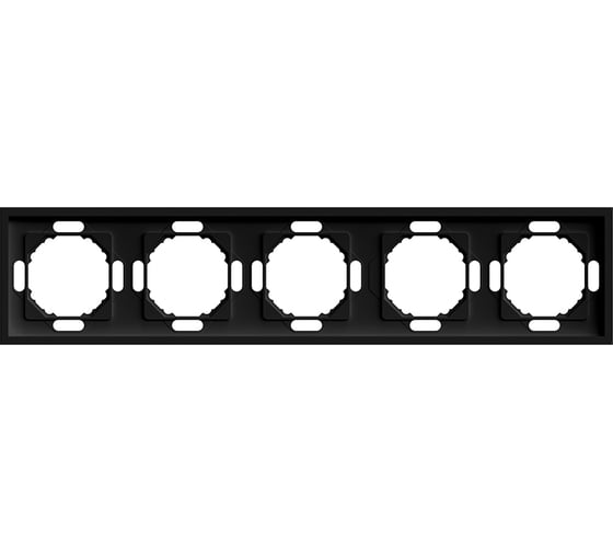 Рамка STEKKER PFR00-5005-05 5-местная, серия Эмили, черный уголь, soft touch, 49862