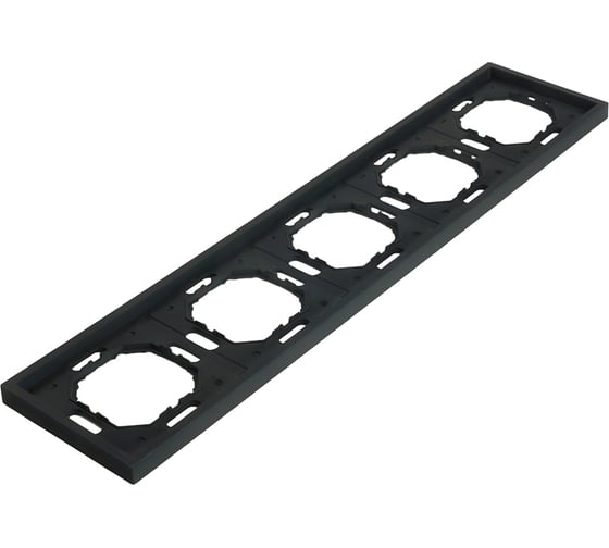 Рамка STEKKER PFR00-5005-05 5-местная, серия Эмили, черный уголь, soft touch, 49862