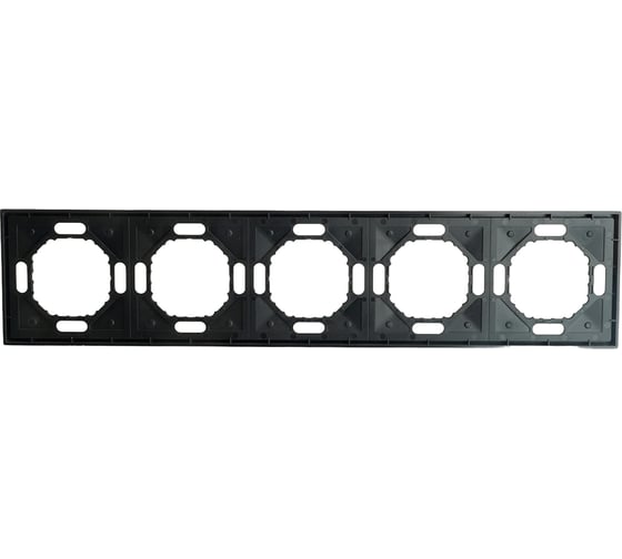 Рамка STEKKER PFR00-5005-05 5-местная, серия Эмили, черный уголь, soft touch, 49862