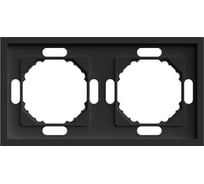 Рамка STEKKER PFR00-5002-05 2-местная, серия Эмили, черный уголь, soft touch, 49859